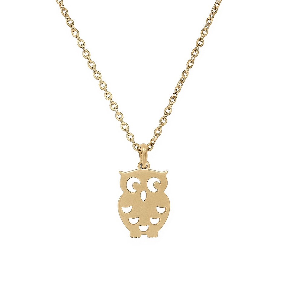Golden Gaze Owl Pendant